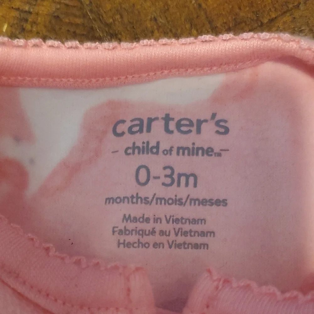 Carter's Pink Unicorn Footed One Piece